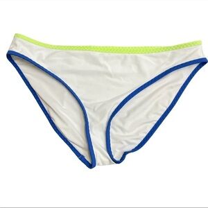 3/$25 NEW Aerie White & Neon Trim Hipster Bikini Bottoms Swim Briefs